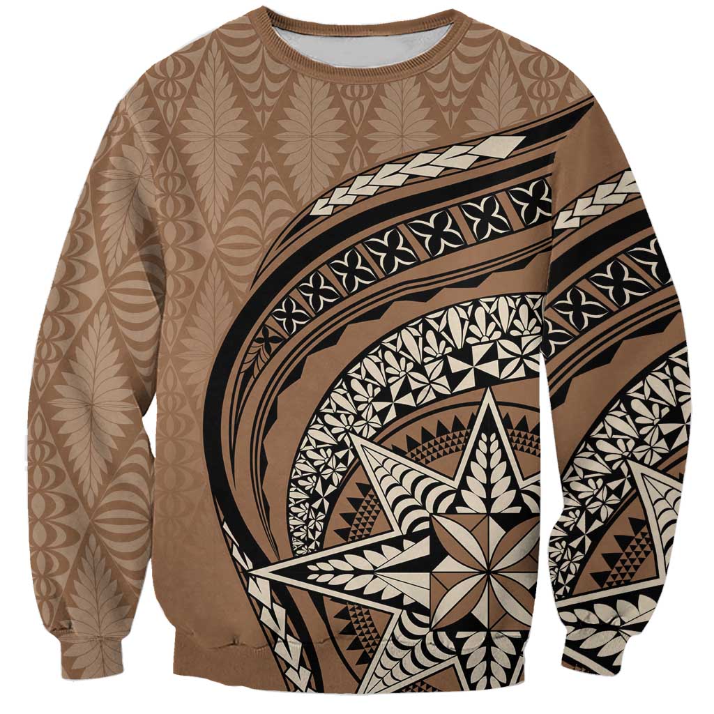 Tonga Ngatu Sweatshirt Tokelau Classic Motifs LT7