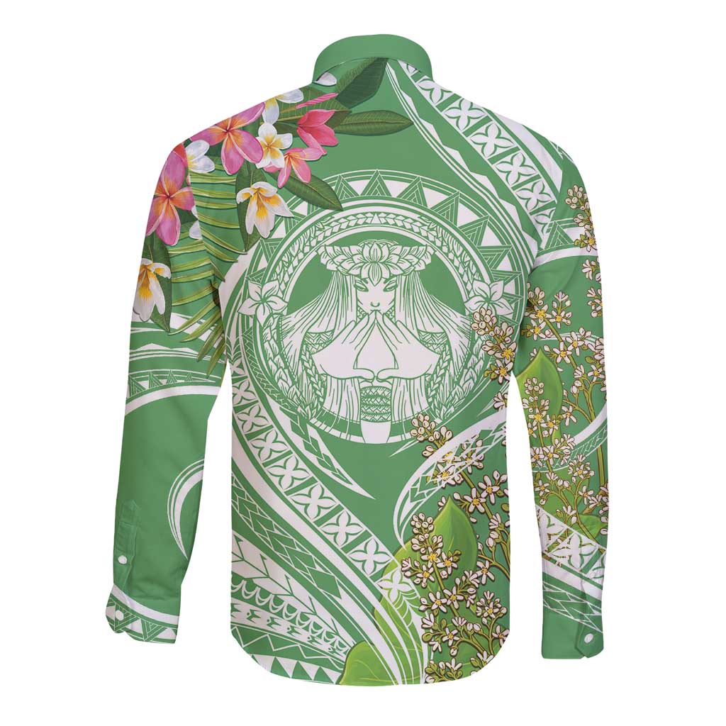 Aloha Molokai Island Long Sleeve Button Shirt Hawaii Pua Kukui LT7 - Polynesian Pride