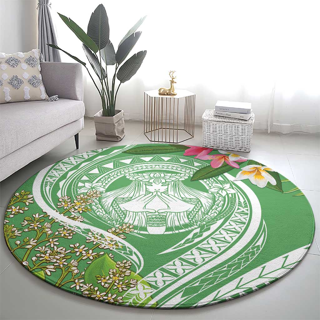 Aloha Molokai Island Round Carpet Hawaii Pua Kukui LT7 - Polynesian Pride