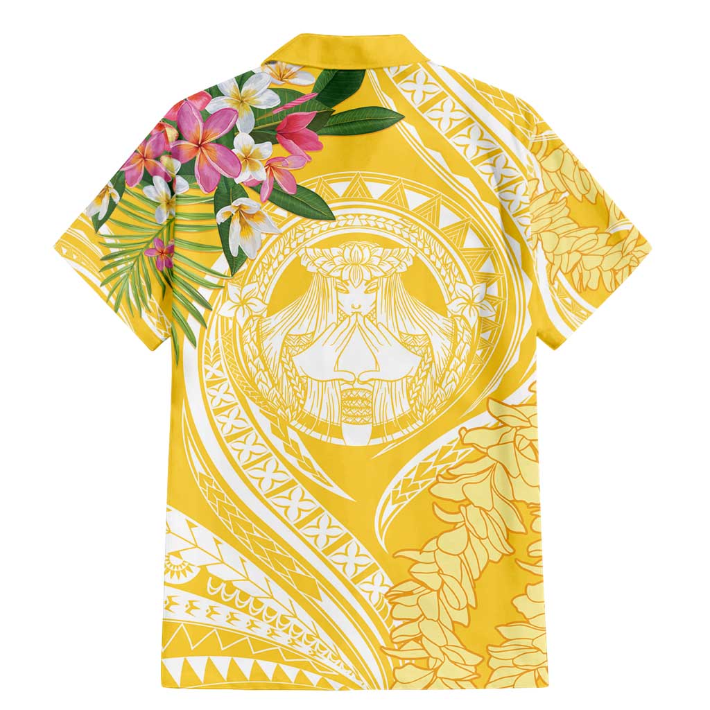 Aloha Hawaii Oahu Family Matching Mermaid Dress and Hawaiian Shirt Wahine with Ilima Lei