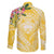 Aloha Hawaii Oahu Family Matching Off Shoulder Maxi Dress and Hawaiian Shirt Wahine with Ilima Lei