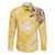 Aloha Hawaii Oahu Family Matching Off Shoulder Short Dress and Hawaiian Shirt Wahine with Ilima Lei