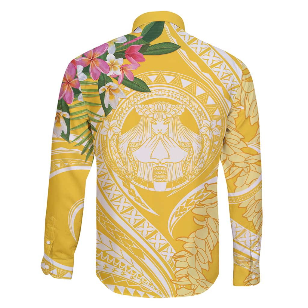 Aloha Hawaii Oahu Family Matching Off Shoulder Short Dress and Hawaiian Shirt Wahine with Ilima Lei