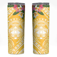 Aloha Hawaii Oahu Skinny Tumbler Wahine with Ilima Lei