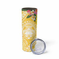 Aloha Hawaii Oahu Skinny Tumbler Wahine with Ilima Lei