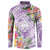Aloha Hawaii Kauai Button Sweatshirt Frangipani Mix Mokihana Lei
