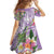Aloha Hawaii Kauai Family Matching Off Shoulder Maxi Dress and Hawaiian Shirt Frangipani Mix Mokihana Lei