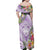 Aloha Hawaii Kauai Family Matching Off Shoulder Maxi Dress and Hawaiian Shirt Frangipani Mix Mokihana Lei
