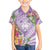 Aloha Hawaii Kauai Family Matching Off Shoulder Maxi Dress and Hawaiian Shirt Frangipani Mix Mokihana Lei