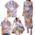 Aloha Hawaii Kauai Family Matching Puletasi and Hawaiian Shirt Frangipani Mix Mokihana Lei