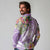 Aloha Hawaii Kauai Long Sleeve Polo Shirt Frangipani Mix Mokihana Lei