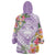 Aloha Hawaii Kauai Wearable Blanket Hoodie Frangipani Mix Mokihana Lei