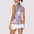 Aloha Hawaii Kauai Women Sleeveless Polo Shirt Frangipani Mix Mokihana Lei
