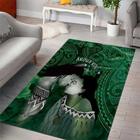 New Zealand Aroha Koe Mama Area Rug Maori Hongi - Pounamu