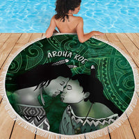 New Zealand Aroha Koe Mama Beach Blanket Maori Hongi - Pounamu