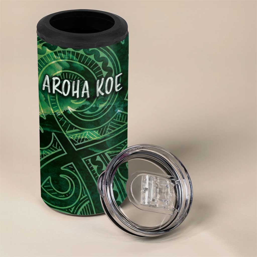 New Zealand Aroha Koe Mama 4 in 1 Can Cooler Tumbler Maori Hongi - Pounamu