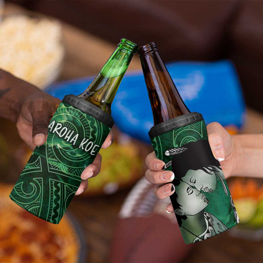 New Zealand Aroha Koe Mama 4 in 1 Can Cooler Tumbler Maori Hongi - Pounamu