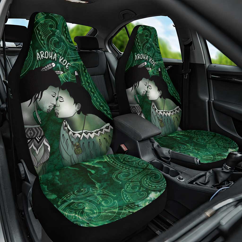 New Zealand Aroha Koe Mama Car Seat Cover Maori Hongi - Pounamu