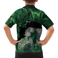 New Zealand Aroha Koe Mama Family Matching Off The Shoulder Long Sleeve Dress and Hawaiian Shirt Maori Hongi - Pounamu