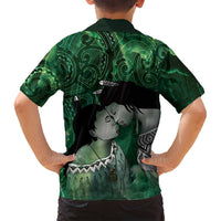 New Zealand Aroha Koe Mama Family Matching Off Shoulder Short Dress and Hawaiian Shirt Maori Hongi - Pounamu