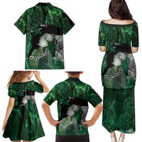 New Zealand Aroha Koe Mama Family Matching Puletasi and Hawaiian Shirt Maori Hongi - Pounamu