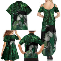 New Zealand Aroha Koe Mama Family Matching Summer Maxi Dress and Hawaiian Shirt Maori Hongi - Pounamu