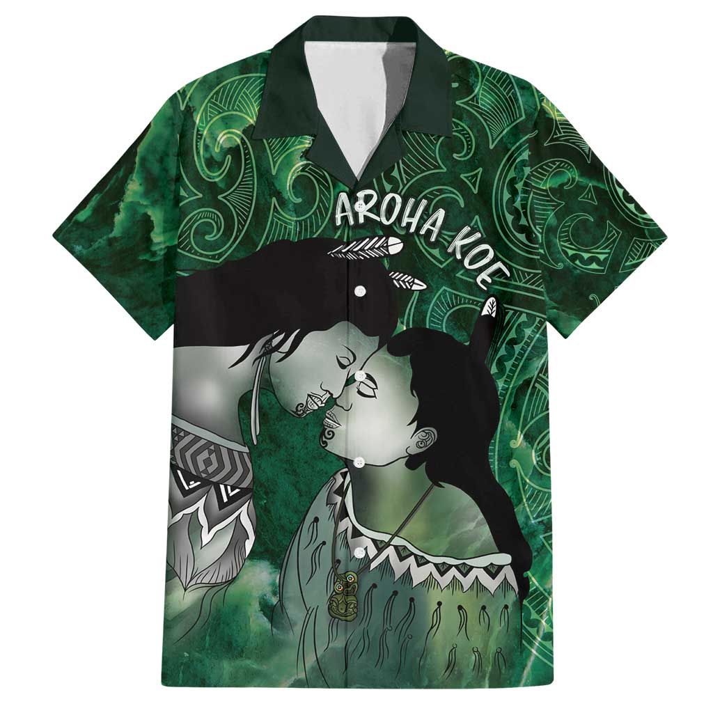 New Zealand Aroha Koe Mama Family Matching Summer Maxi Dress and Hawaiian Shirt Maori Hongi - Pounamu