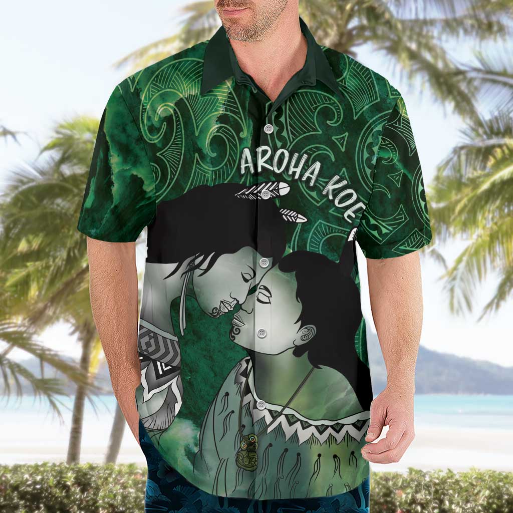 New Zealand Aroha Koe Mama Hawaiian Shirt Maori Hongi - Pounamu