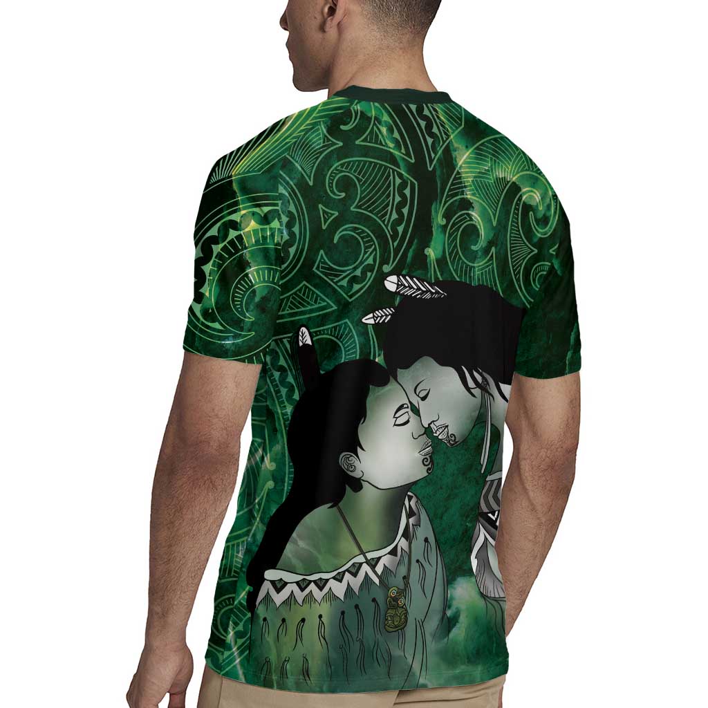 New Zealand Aroha Koe Mama Rugby Jersey Maori Hongi - Pounamu