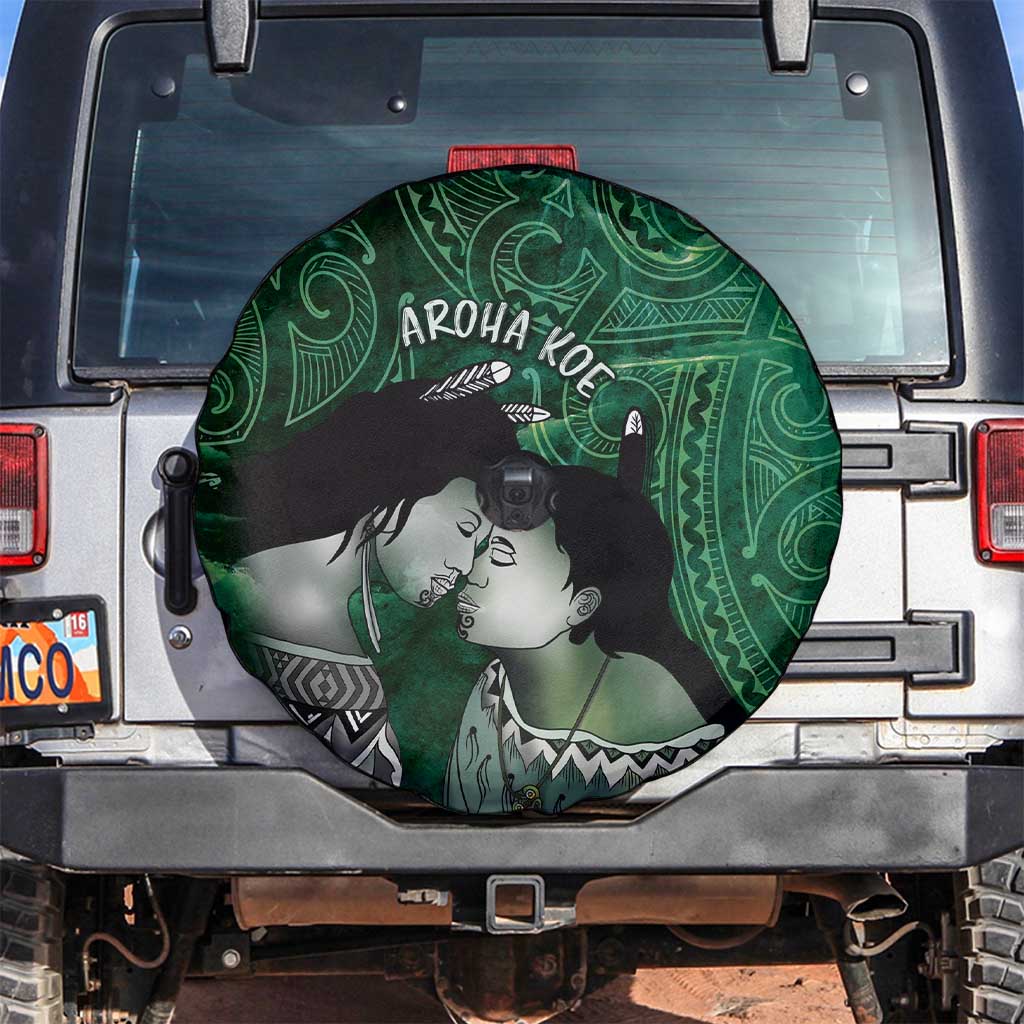 New Zealand Aroha Koe Mama Spare Tire Cover Maori Hongi - Pounamu