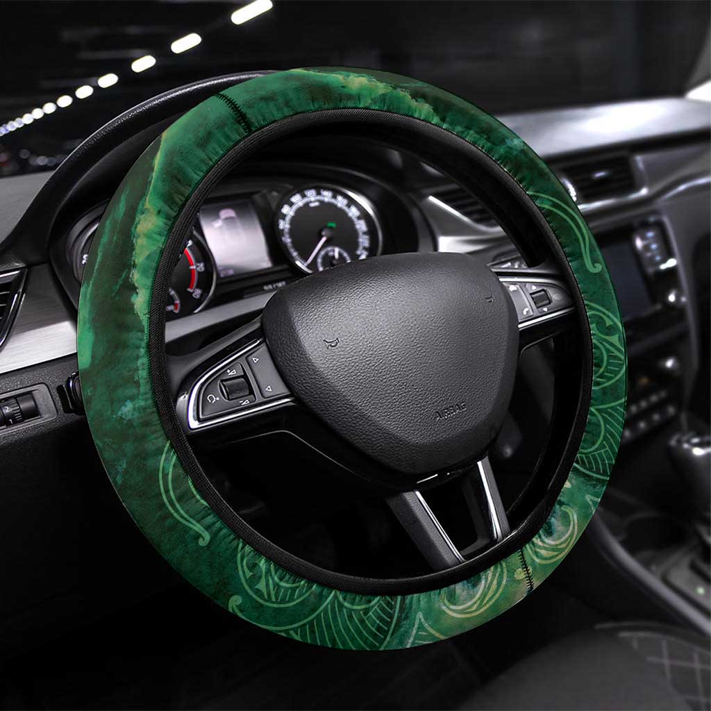 New Zealand Aroha Koe Mama Steering Wheel Cover Maori Hongi - Pounamu