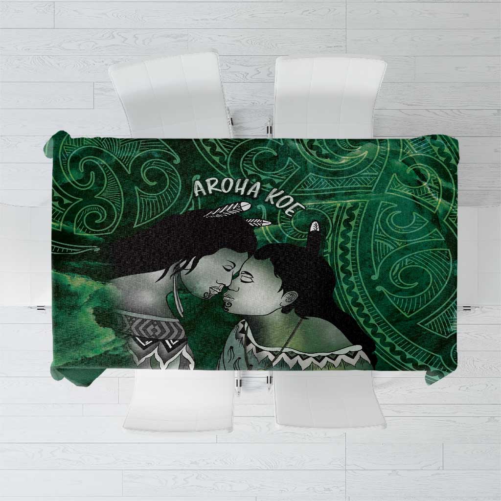 New Zealand Aroha Koe Mama Tablecloth Maori Hongi - Pounamu