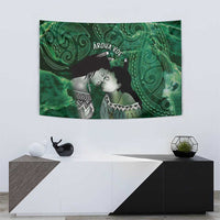 New Zealand Aroha Koe Mama Tapestry Maori Hongi - Pounamu