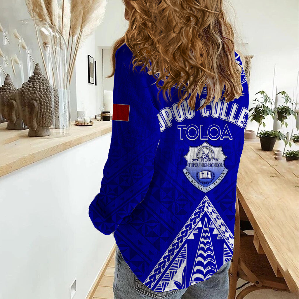 Personalised Tupou College Toloa Women Casual Shirt Tongan Kupesi - Special LT7 - Polynesian Pride