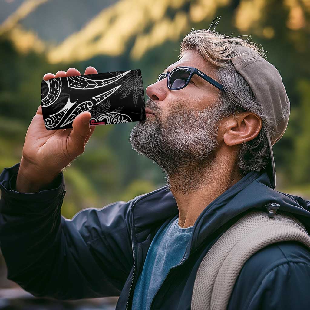 Kia Hara Te reo Maori 4 in 1 Can Cooler Tumbler Manaia Moko Pattern