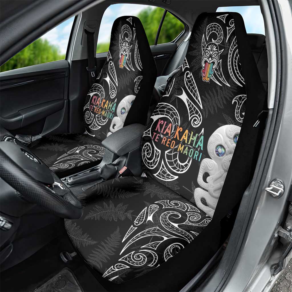 Kia Hara Te reo Maori Car Seat Cover Manaia Moko Pattern
