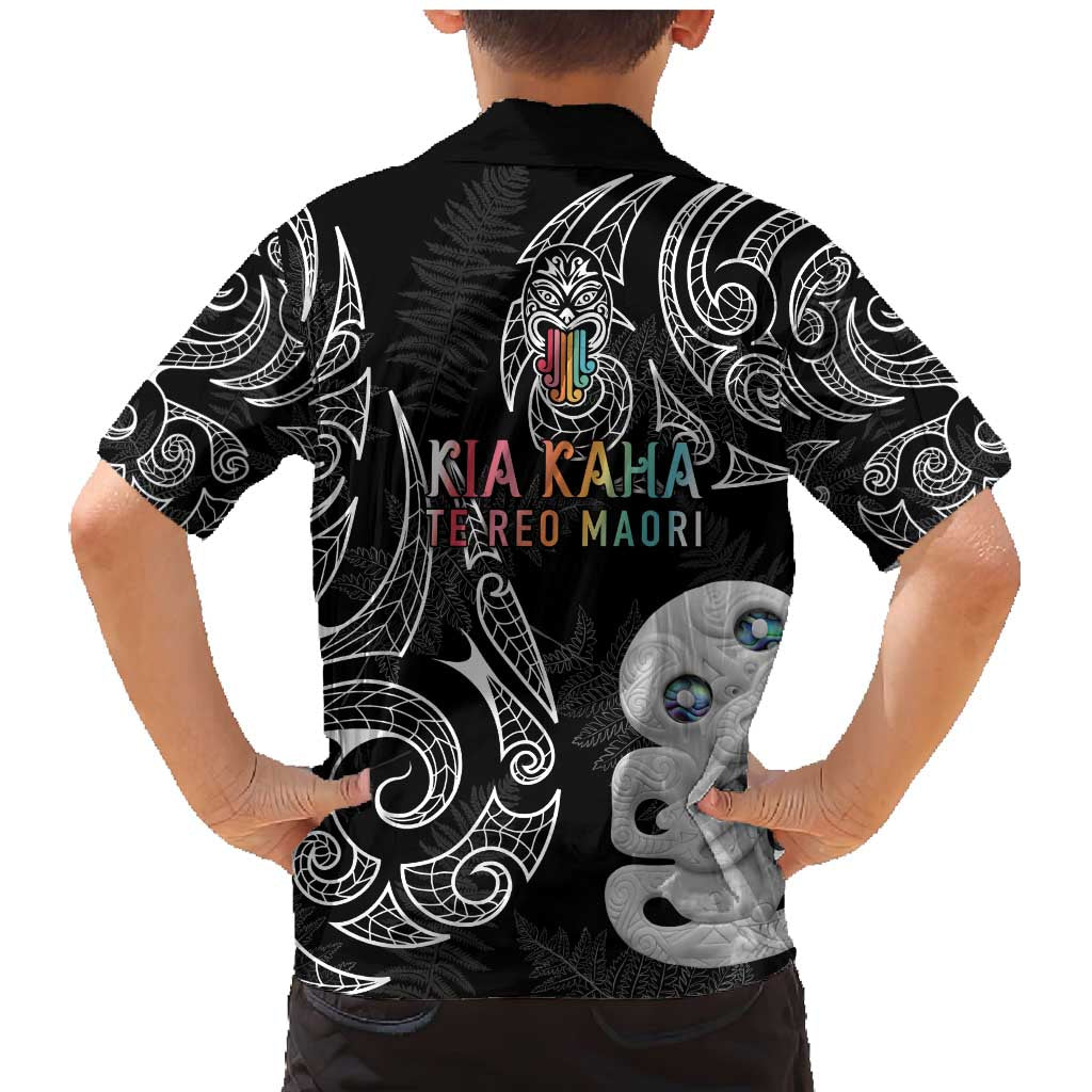 Kia Hara Te reo Maori Family Matching Mermaid Dress and Hawaiian Shirt Manaia Moko Pattern