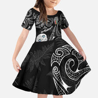 Kia Hara Te reo Maori Family Matching Summer Maxi Dress and Hawaiian Shirt Manaia Moko Pattern
