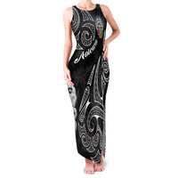 Kia Hara Te reo Maori Family Matching Tank Maxi Dress and Hawaiian Shirt Manaia Moko Pattern