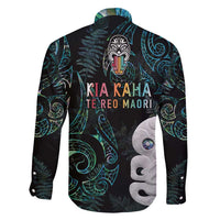 Kia Hara Te reo Maori Family Matching Tank Maxi Dress and Hawaiian Shirt Manaia Moko Mix Paua Shell