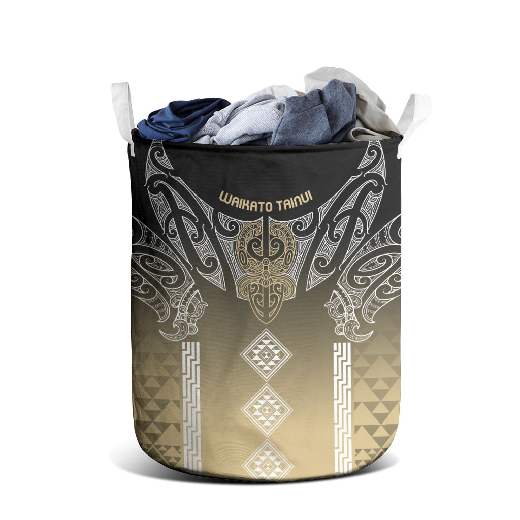 Aotearoa Maori Iwi Heritage Laundry Basket Waikato Tainui Parauri LT7 - Polynesian Pride