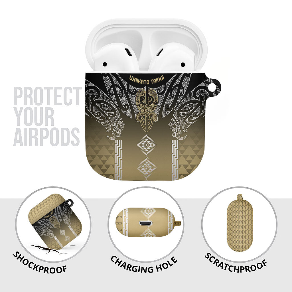 Aotearoa Maori Iwi Heritage AirPods Case Waikato Tainui Parauri LT7 - Polynesian Pride