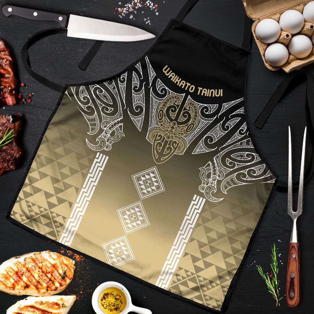 Aotearoa Maori Iwi Heritage Apron Waikato Tainui Parauri LT7 Earth Gold - Polynesian Pride