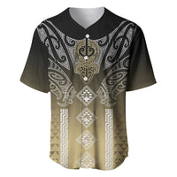 Aotearoa Maori Iwi Heritage Baseball Jersey Waikato Tainui Parauri LT7 Earth Gold - Polynesian Pride