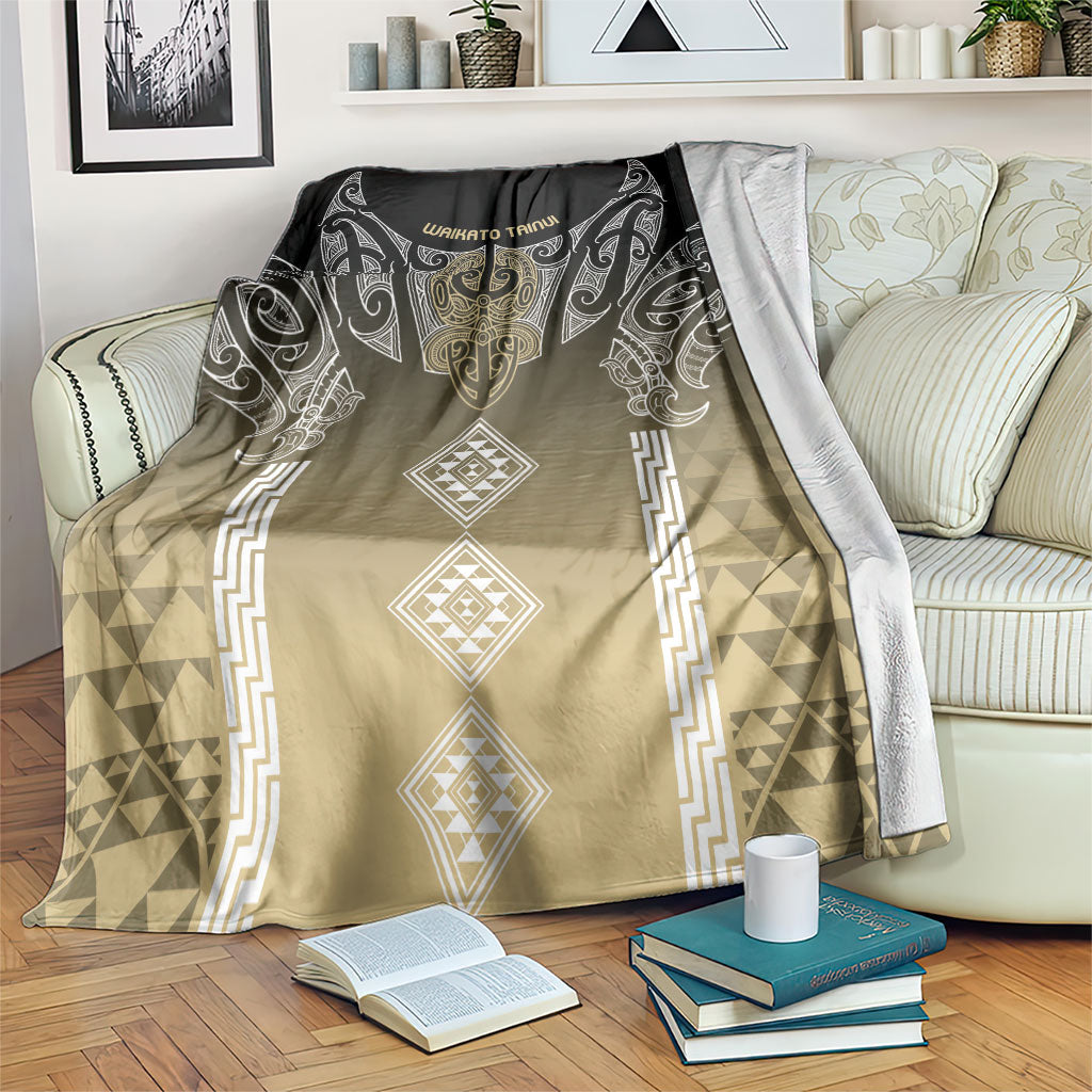Aotearoa Maori Iwi Heritage Blanket Waikato Tainui Parauri LT7 Earth Gold - Polynesian Pride