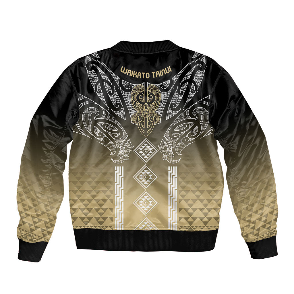 Aotearoa Maori Iwi Heritage Bomber Jacket Waikato Tainui Parauri LT7 - Polynesian Pride