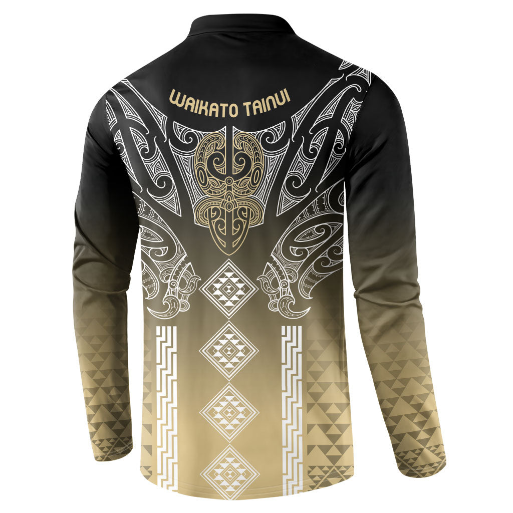 Aotearoa Maori Iwi Heritage Button Sweatshirt Waikato Tainui Parauri LT7 - Polynesian Pride