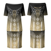 Aotearoa Maori Iwi Heritage Couples Matching Puletasi and Hawaiian Shirt Waikato Tainui Parauri LT7 - Polynesian Pride