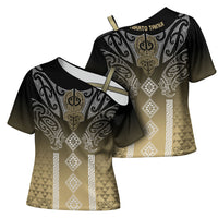 Aotearoa Maori Iwi Heritage Cross Shoulder Shirt Waikato Tainui Parauri LT7 - Polynesian Pride