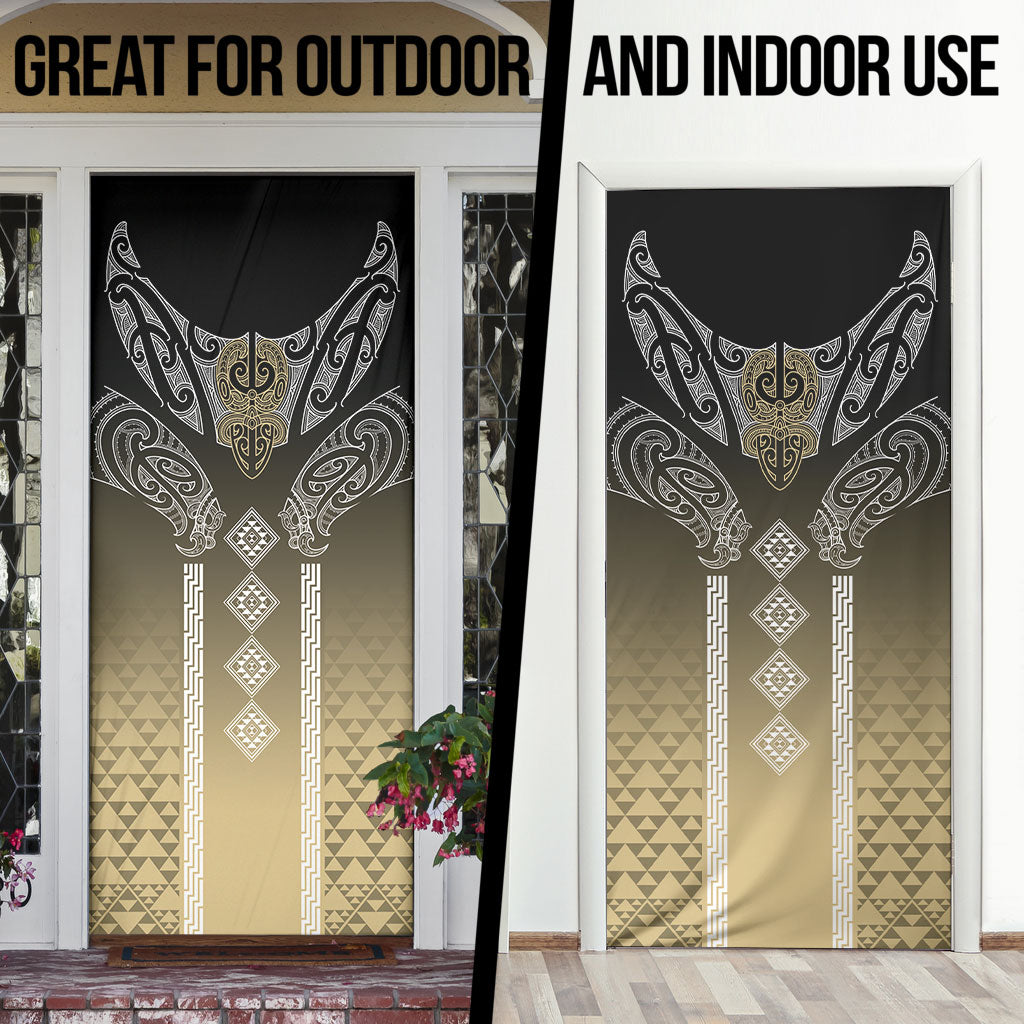 Aotearoa Maori Iwi Heritage Door Cover Waikato Tainui Parauri LT7 - Polynesian Pride
